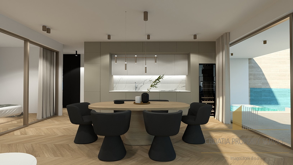 Luxury penthouse with a pool and rooftop terrace, second row to the sea – Grebaštica, Šibenik!