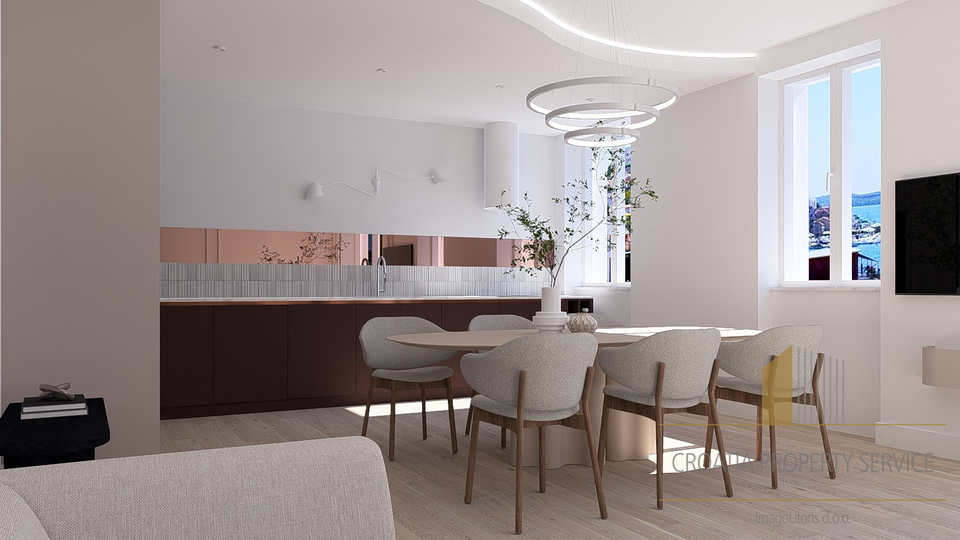 Luxury apartment with a beautiful view 50 meters from the sea in Šibenik!