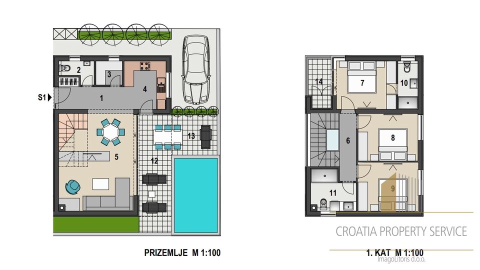 Luxus-Maisonette-Wohnung in zweiter Reihe vom Meer - Mandre, Insel Pag!