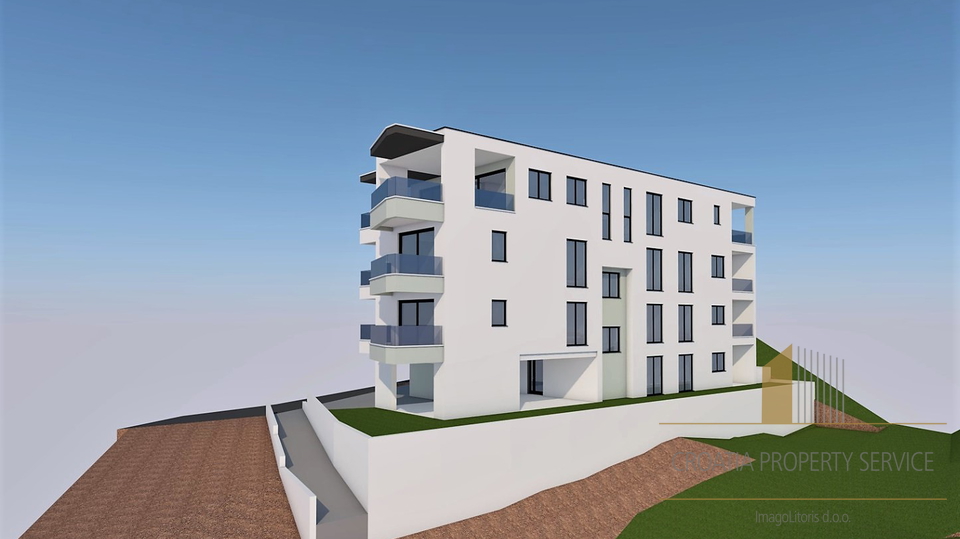 Zweizimmerwohnung mit offenem Meerblick in einem neuen Gebäude, Tučepi!