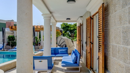 New luxury villa with infinity pool&comma; wellness area&comma; and sea view near Rogoznica