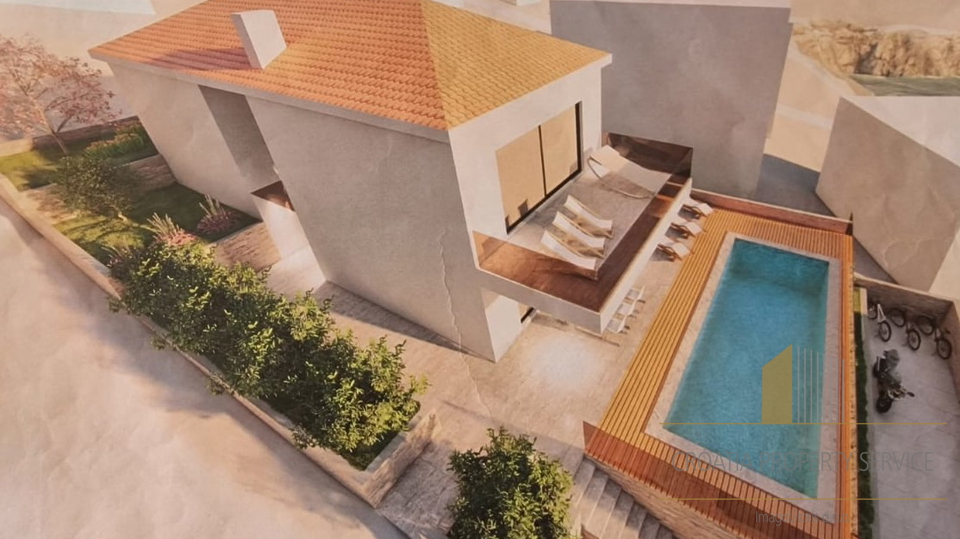 Modern villa with pool second row from the sea on the island of Čiovo!