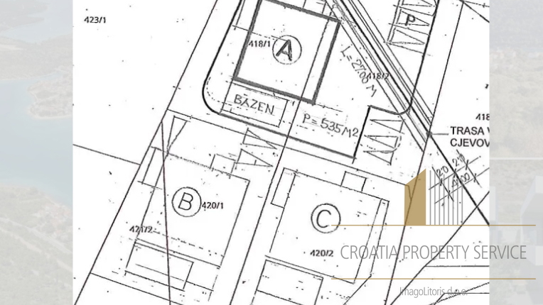 Building plot with sea view - Šibenik, Grebaštica!