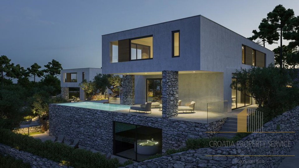 Moderne Luxusvilla mit Meerblick in Vodice!