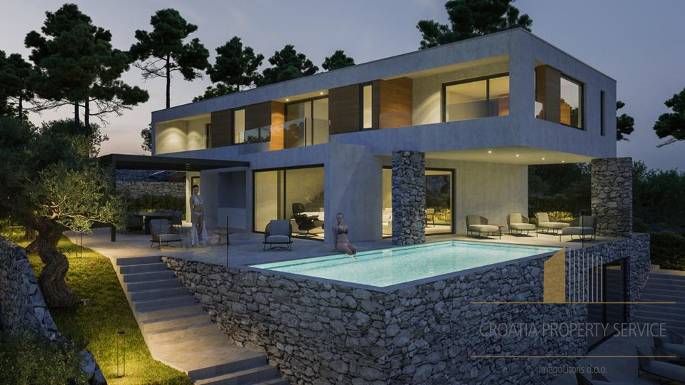 Modern luxury villa with sea view in Vodice!