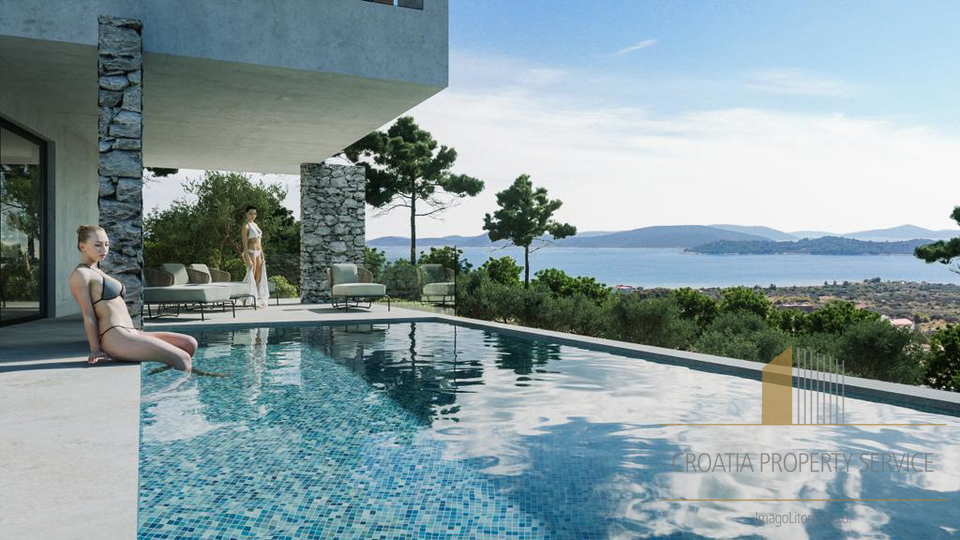 Modern luxury villa with sea view in Vodice!