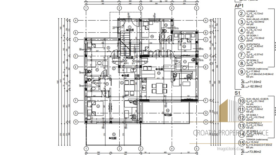 Modern residential building 120 m from the beach in Žaborić!