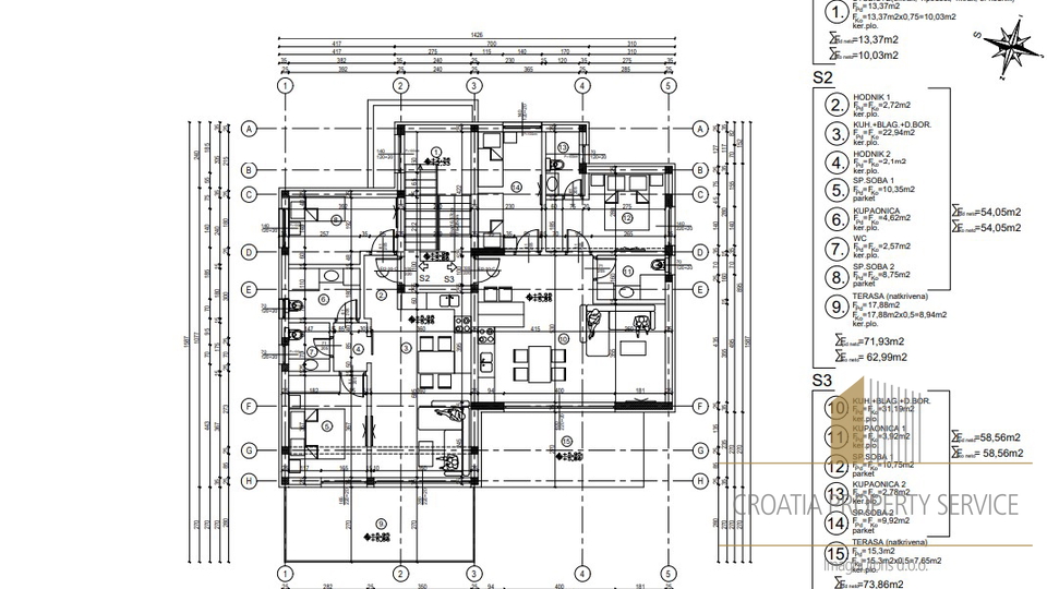 Modern residential building 120 m from the beach in Žaborić!