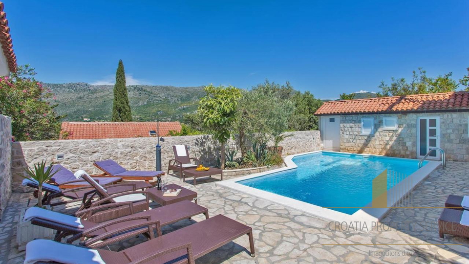 A charming stone villa with a swimming pool near Dubrovnik!