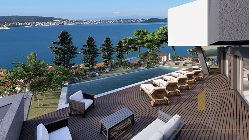 Luxury villa Seaview in an exclusive location with a sea view near Trogir!