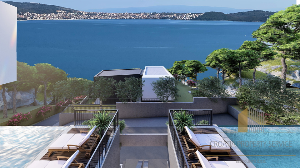 Luxury semi-detached villa with sea view in a prestigious location near Trogir!