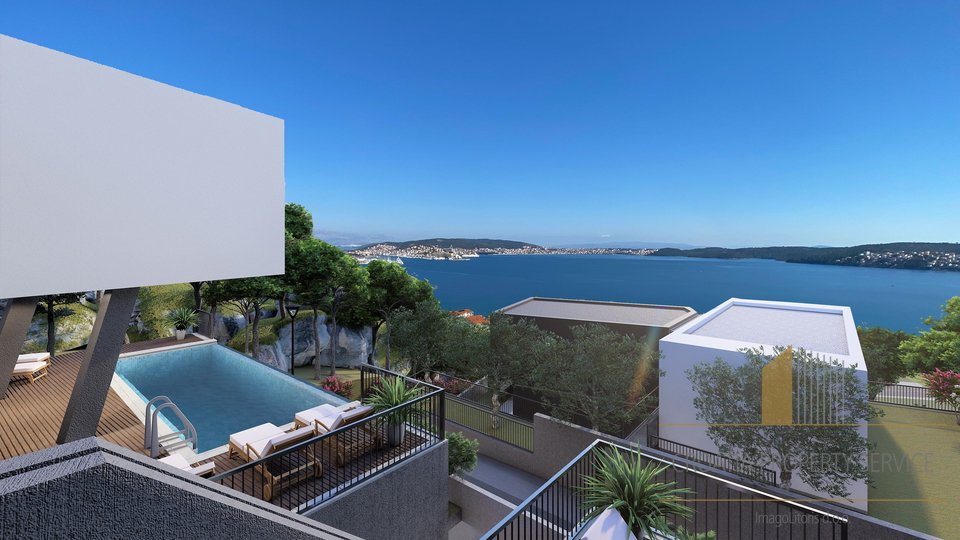 Luxury semi-detached villa with sea view in a prestigious location near Trogir!
