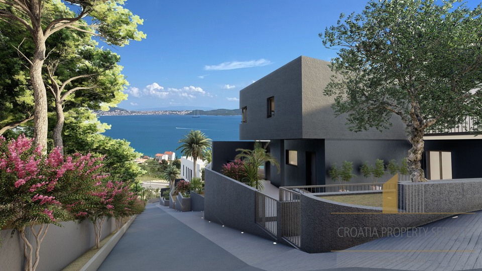 Luxury semi-detached villa with sea view in a prestigious location near Trogir!