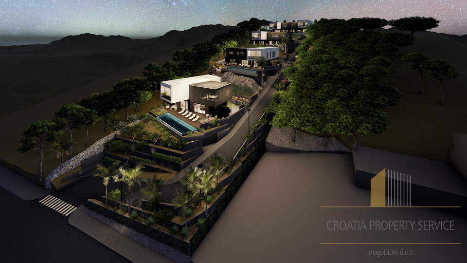 Luxury semi-detached villa with sea view in a prestigious location near Trogir!