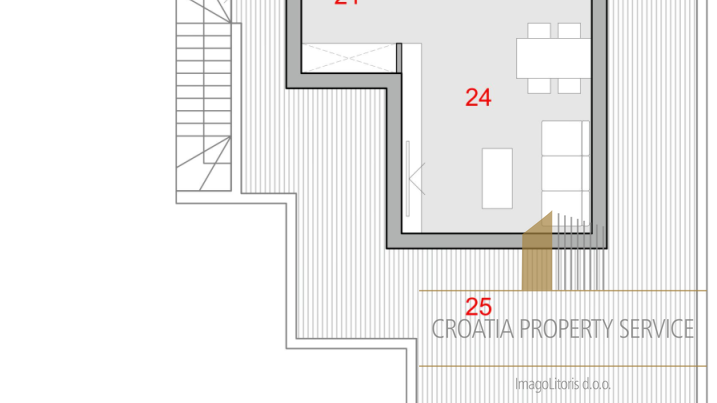 Penthouse z odprtim panoramskim pogledom na morje v Kaštel Stari!