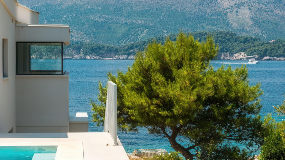 New modern villa first row by the sea near Dubrovnik&excl;