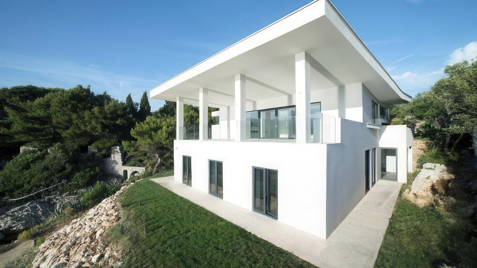 New modern villa first row by the sea near Dubrovnik&excl;