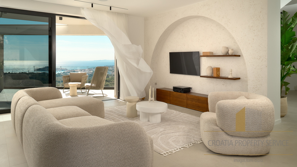 Exklusive moderne Villa mit Panoramablick auf das Meer – Primošten!