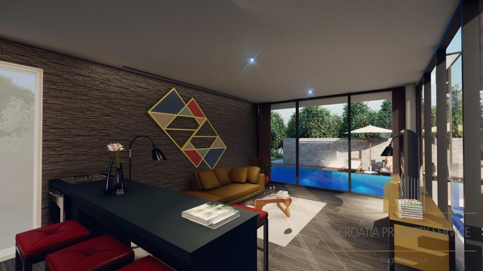 Moderne Villa mit Pool 90 m vom Meer entfernt in der Nähe von Zadar!