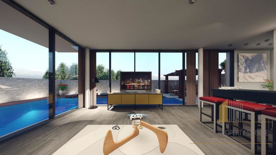 Moderne Villa mit Pool 90 m vom Meer entfernt in der Nähe von Zadar!