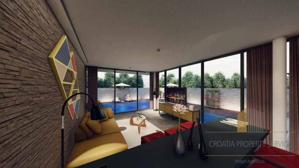 Moderne Villa mit Pool 90 m vom Meer entfernt in der Nähe von Zadar!