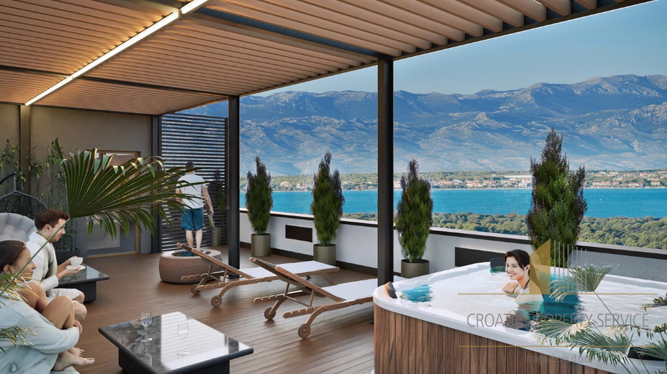 Luxuswohnung mit Garten und Meerblick in einem modernen Neubau - Nin!