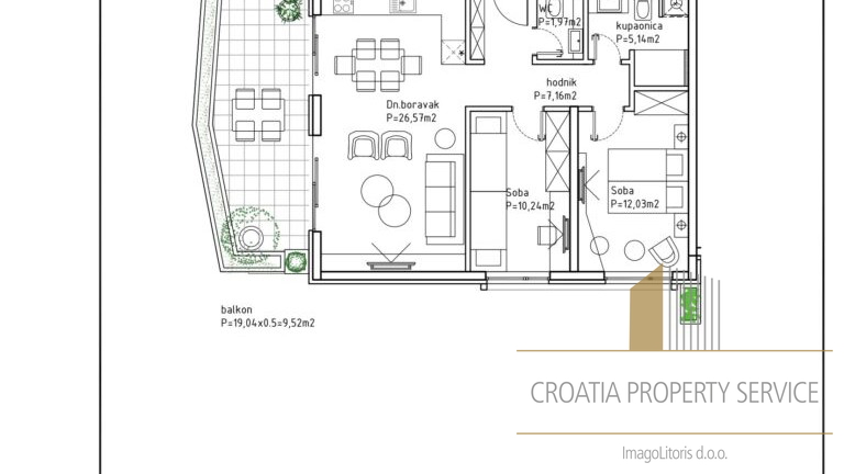 Zweizimmerwohnung mit wunderschönem Meerblick in einem luxuriösen Komplex - Makarska!