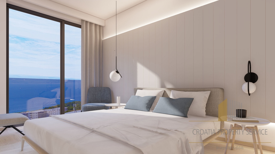 Zweizimmerwohnung mit wunderschönem Meerblick in einem luxuriösen Komplex - Makarska!