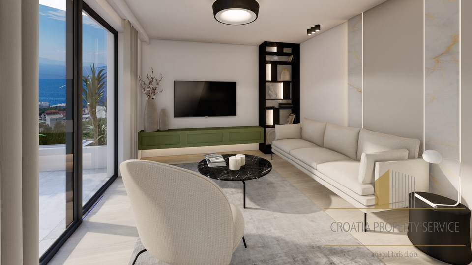 Zweizimmerwohnung mit wunderschönem Meerblick in einem luxuriösen Komplex - Makarska!