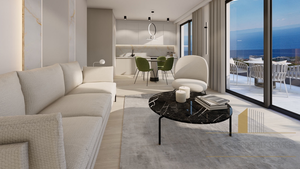 Zweizimmerwohnung mit wunderschönem Meerblick in einem luxuriösen Komplex - Makarska!