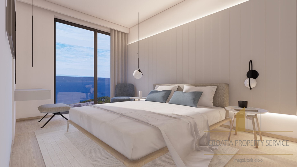 Zweizimmerwohnung mit wunderschönem Meerblick in einem luxuriösen Komplex - Makarska!