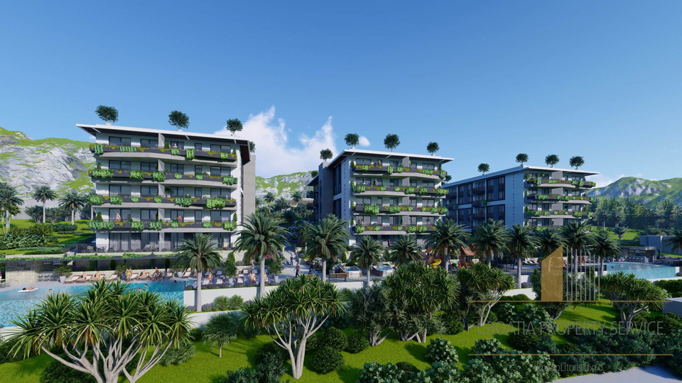 Zweizimmerwohnung mit wunderschönem Meerblick in einem luxuriösen Komplex - Makarska!
