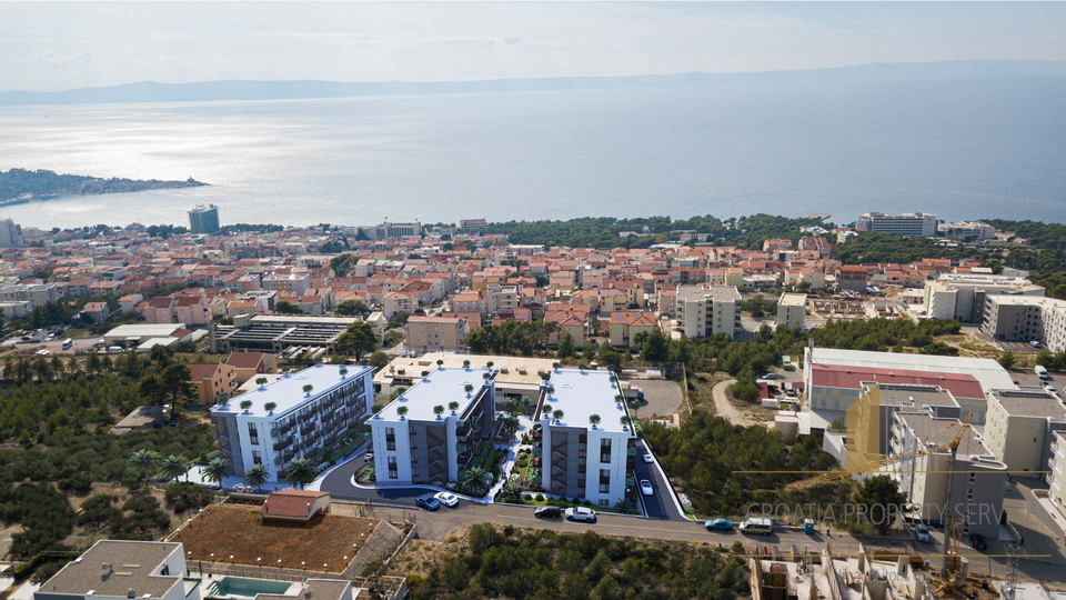 Zweizimmerwohnung mit wunderschönem Meerblick in einem luxuriösen Komplex - Makarska!