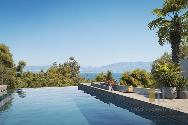 Modern luxury villa with sea view in Sutivan on the island of Brač!