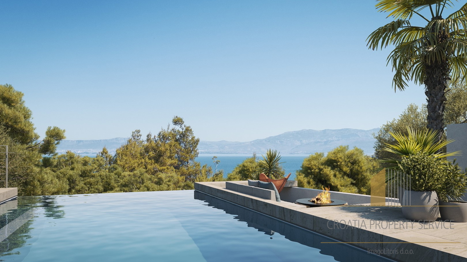 Modern luxury villa with sea view in Sutivan on the island of Brač!