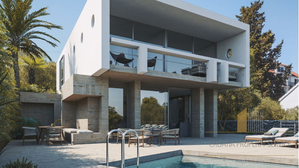 Modern luxury villa with sea view in Sutivan on the island of Brač!
