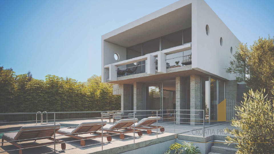 Modern luxury villa with sea view in Sutivan on the island of Brač!