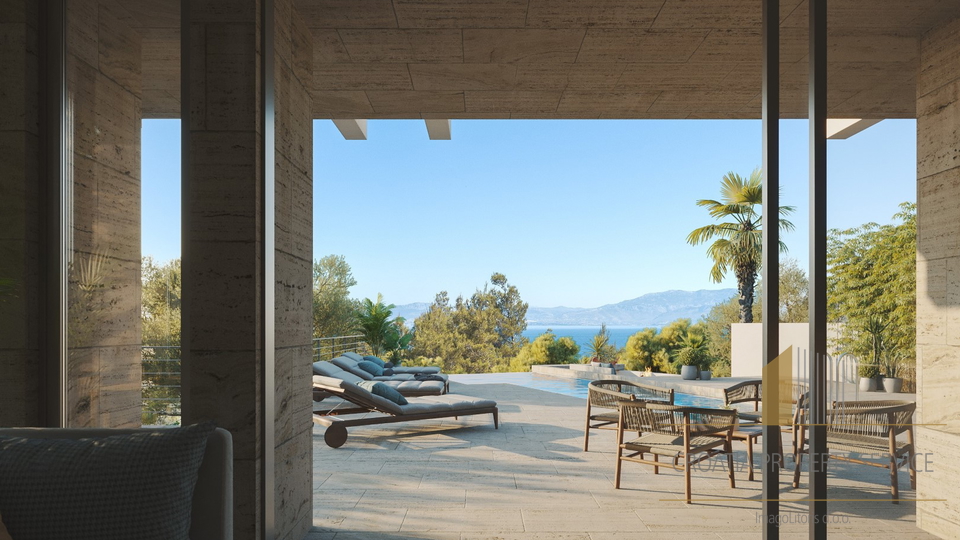 Modern luxury villa with sea view in Sutivan on the island of Brač!