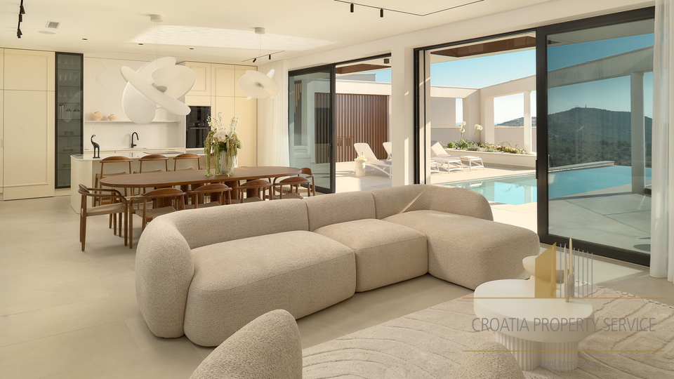 Exklusive moderne Villa mit Panoramablick auf das Meer – Primošten!