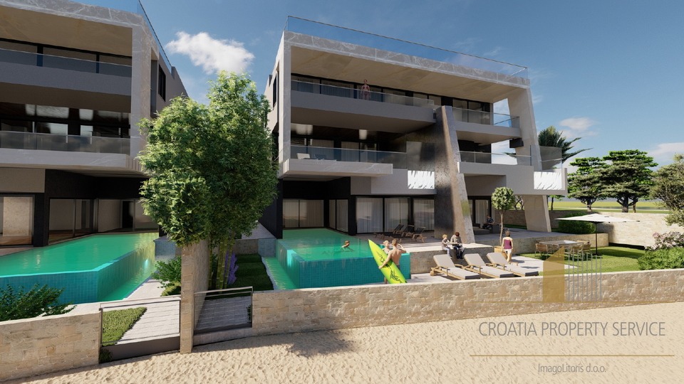 Appartamento di lusso in una posizione TOP, prima fila dalla spiaggia nelle vicinanze di Zara!