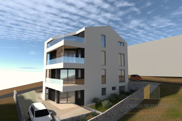 Prostoren apartma z odprtim pogledom na morje v novi stavbi na otoku Čiovo!