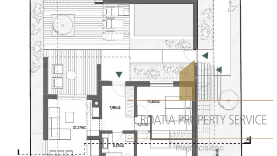 Terreno edificabile con progetto e permesso per una villa con piscina - Vir!