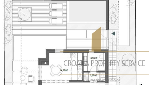 Terreno edificabile con progetto e permesso per una villa con piscina - Vir!
