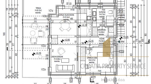 Terreno edificabile con progetto e permesso per una villa con piscina - Vir!