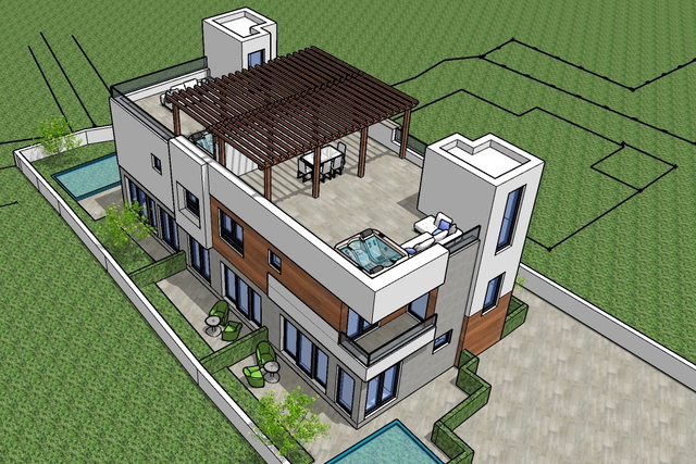 Luxury two-storey apartment with a swimming pool, roof terrace, and sea view - Vodice!