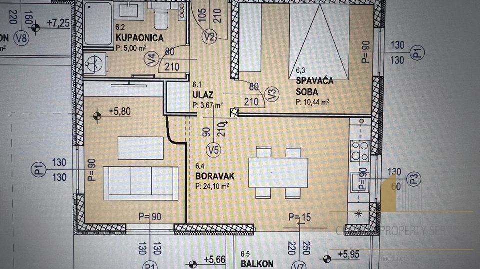 Apartment in a new building with a roof terrace and a view of the sea on the island of Pag!