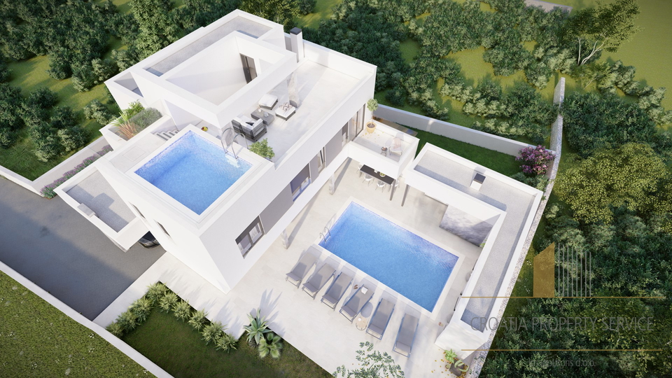 Luxusvilla mit Pool und Dachterrasse in der Nähe von Zadar!