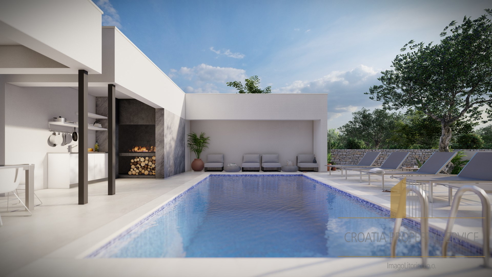 Luxusvilla mit Pool und Dachterrasse in der Nähe von Zadar!