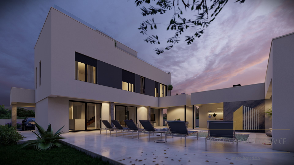 Luxusvilla mit Pool und Dachterrasse in der Nähe von Zadar!
