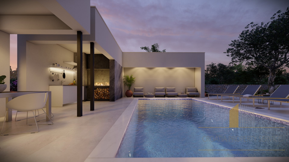 Luxusvilla mit Pool und Dachterrasse in der Nähe von Zadar!
